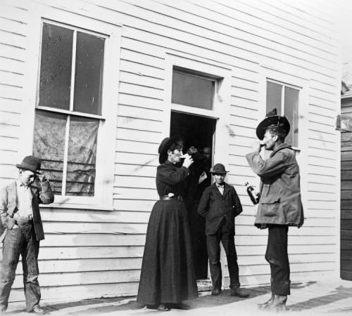 Calamity Jane Drinking Beer