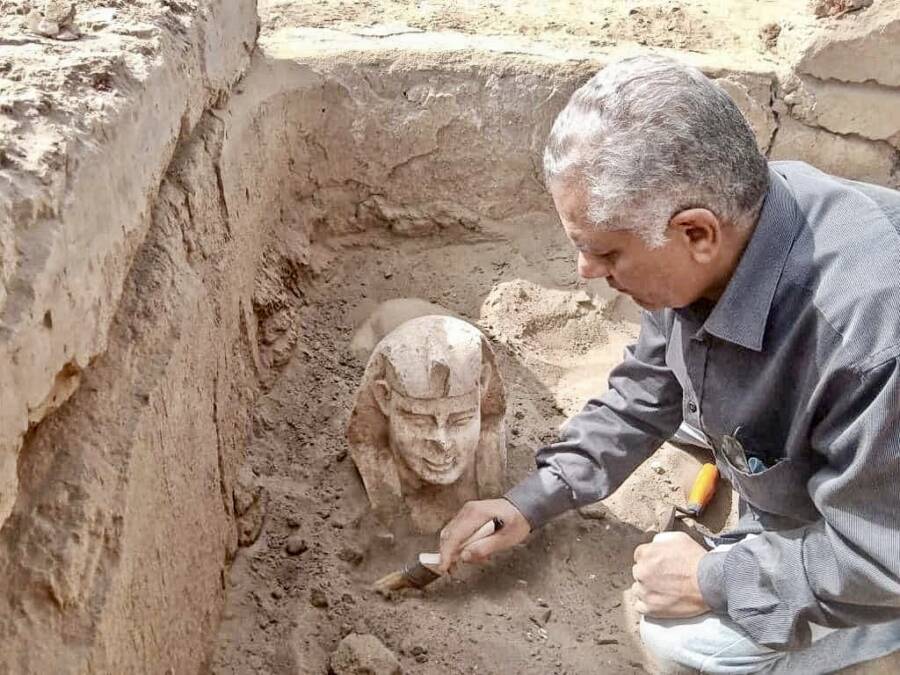 Small Sphinx Found At Dendera