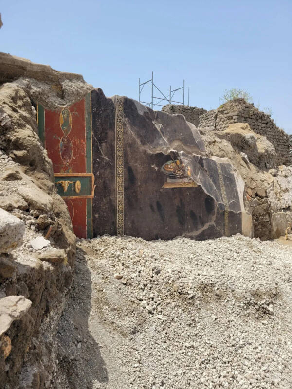 Pompeii Fresco With Pizza