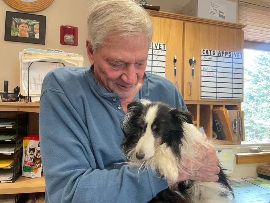 Riley With His Owner