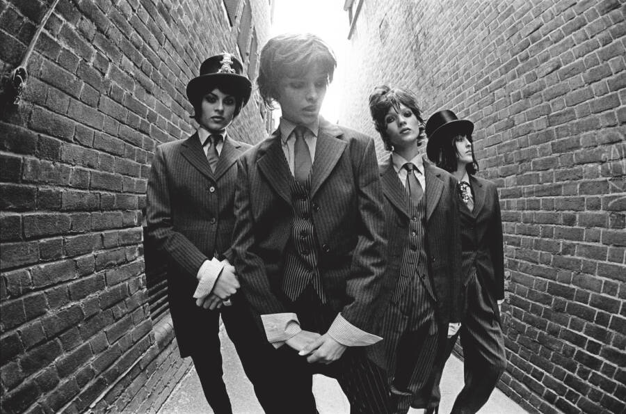 Models Posing In An Alleyway