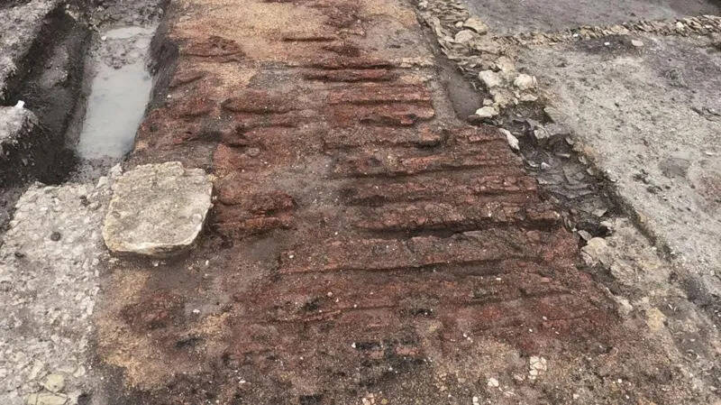 Brickwork At Roman Villa