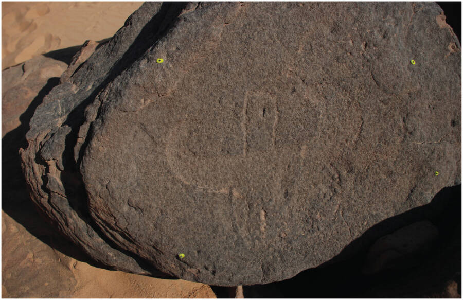 Rock Carving In The Atbai Desert