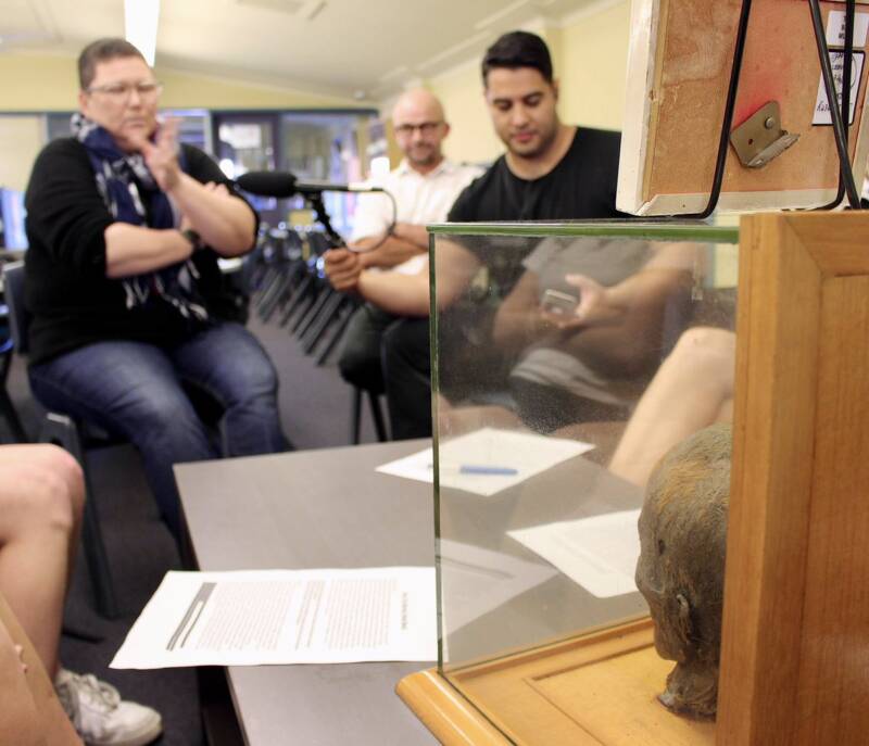 Mummy Head In Grafton High School Library