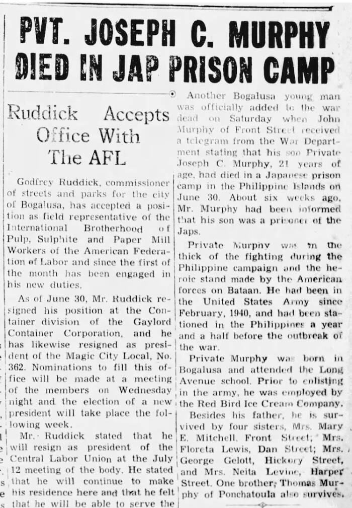 Joseph C Murphy&rsquo;s Death