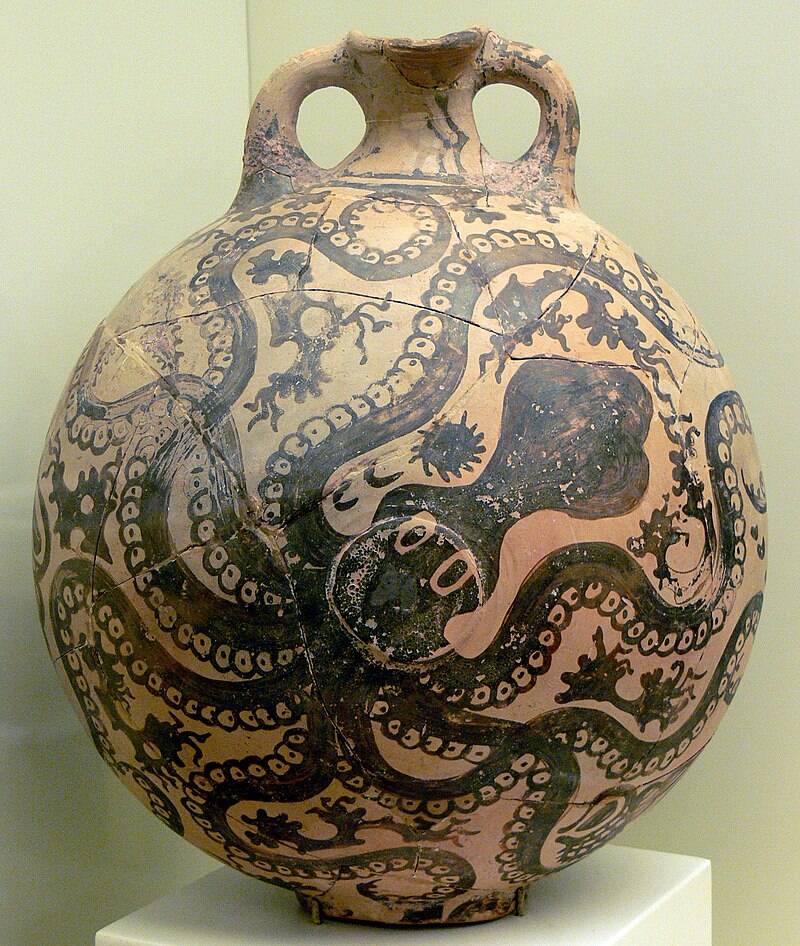 Minoan Vase With Octopus