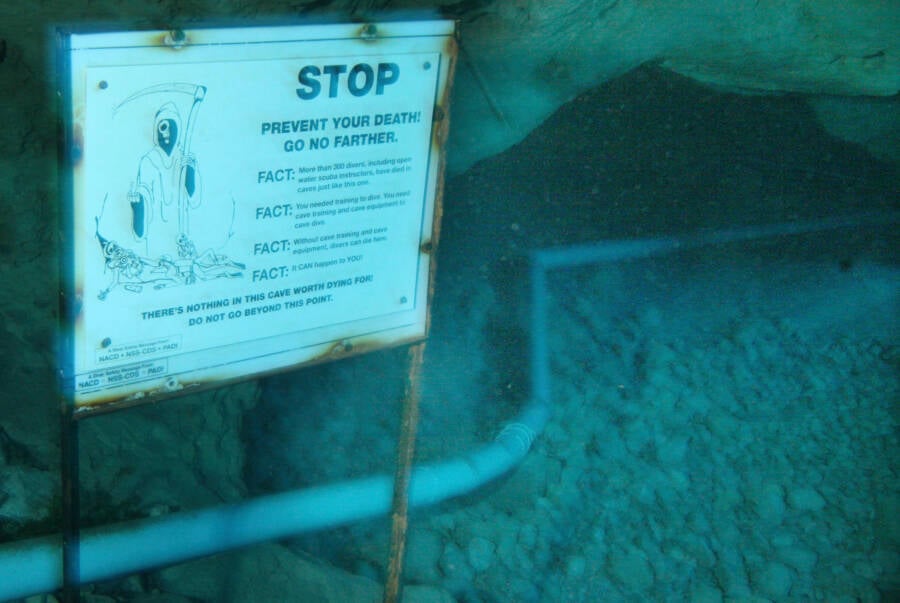 Warning Sign At Vortex Spring