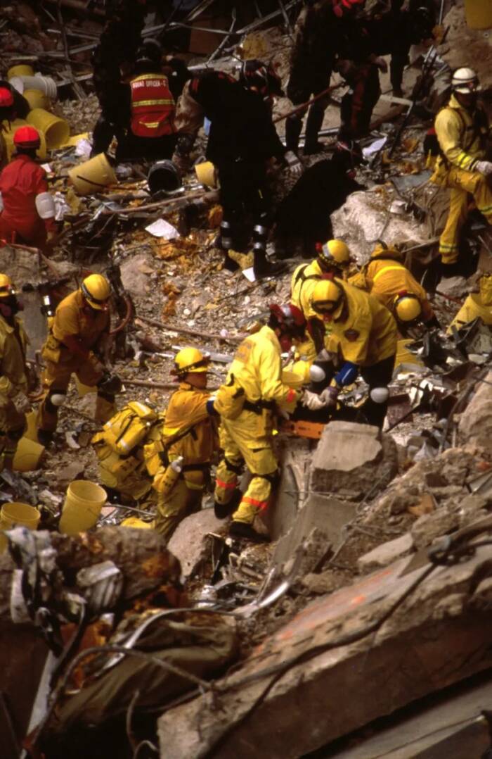 Search And Rescue Teams After The Oklahoma City Bombing