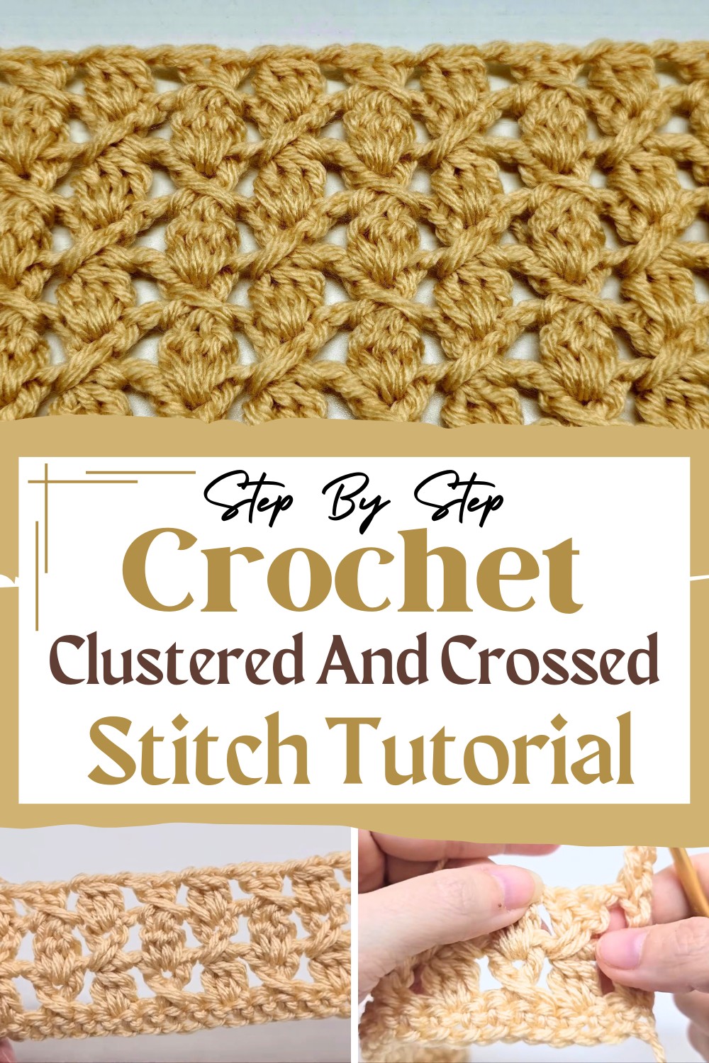 Clustered And Crossed Crochet Stitch Tutorial Step By Step All Thing