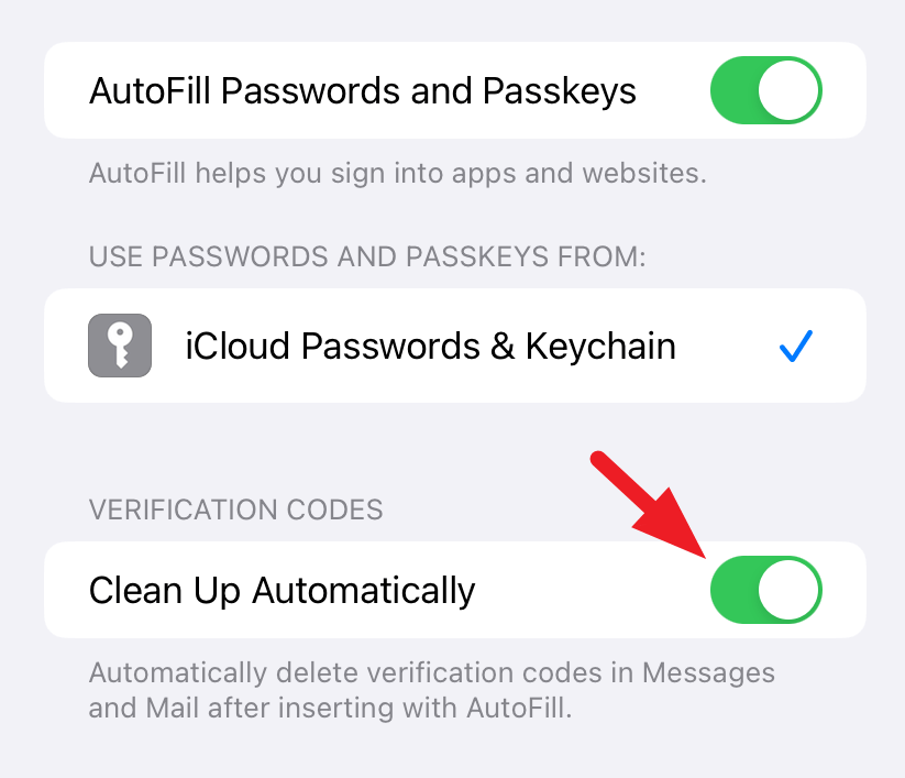 How to Automatically Clean Up Verification Codes in Messages and Mail