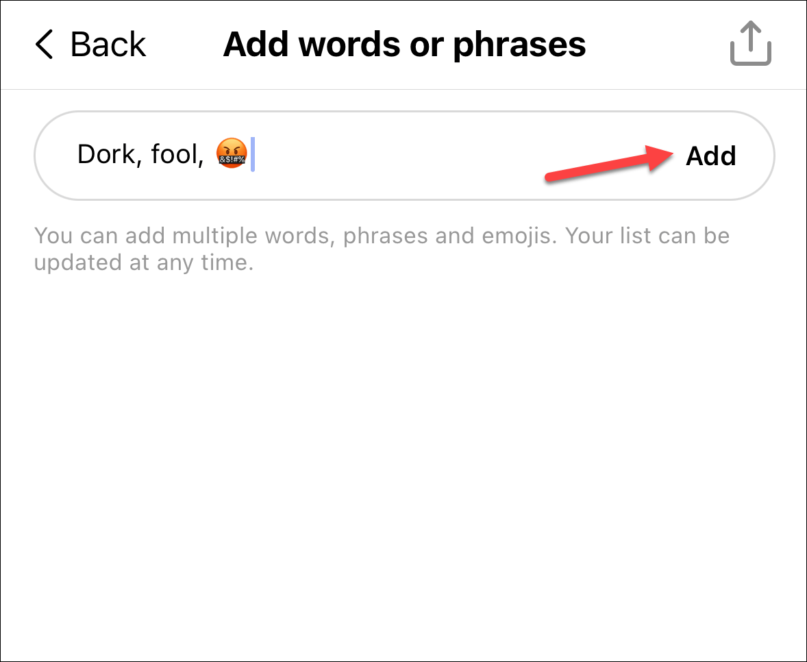 How to Hide Offensive Words and Phrases in Threads
