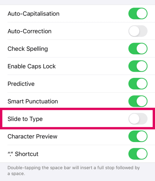 How to Disable "Slide to Type" Keyboard on iPhone