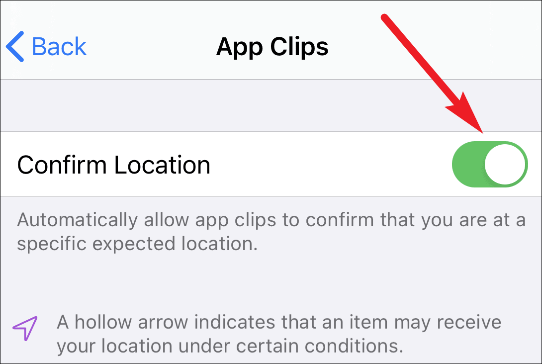 How to Enable or Disable Automatic Location Access for App Clips apps
