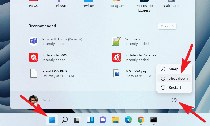How to Shutdown a Windows 11 PC