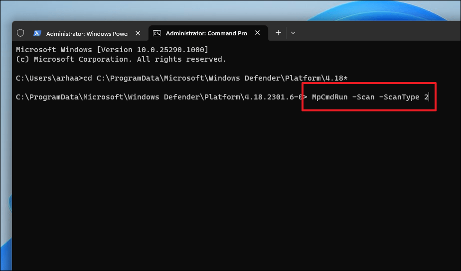 How to Run a Virus Scan from Command Prompt in Windows 11