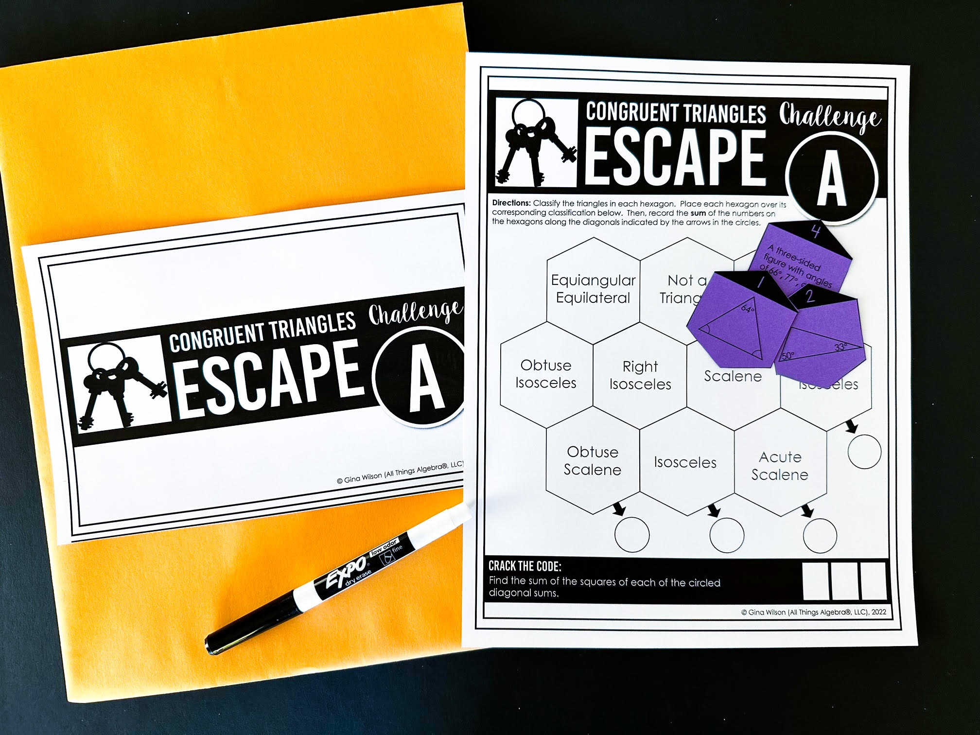 Congruent Triangles Review Escape Room Activity All Things Algebra®