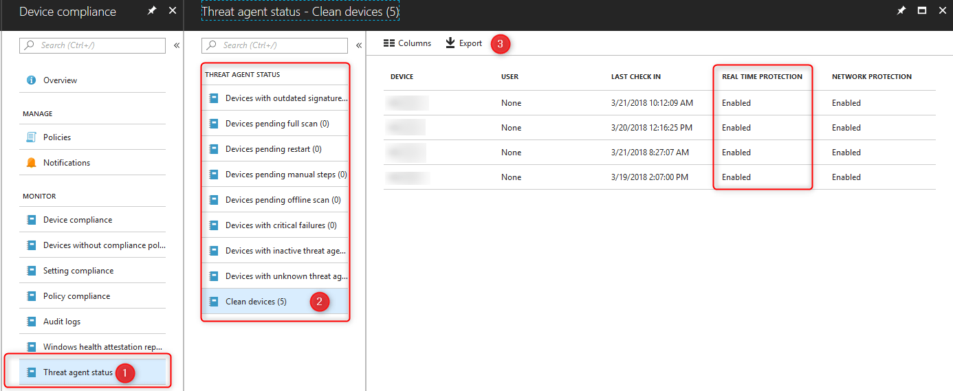 Monitor Windows Defender status for Intune MDM enrolled devices