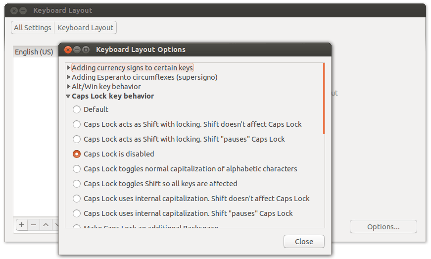 Easily disable caps lock in Ubuntu 13.04 all things craig