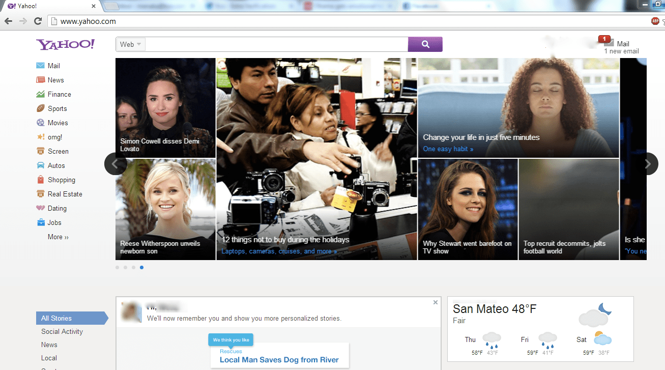 Yahoo's Latest New Homepage Redesign Tries Interactive Touch Tile Look