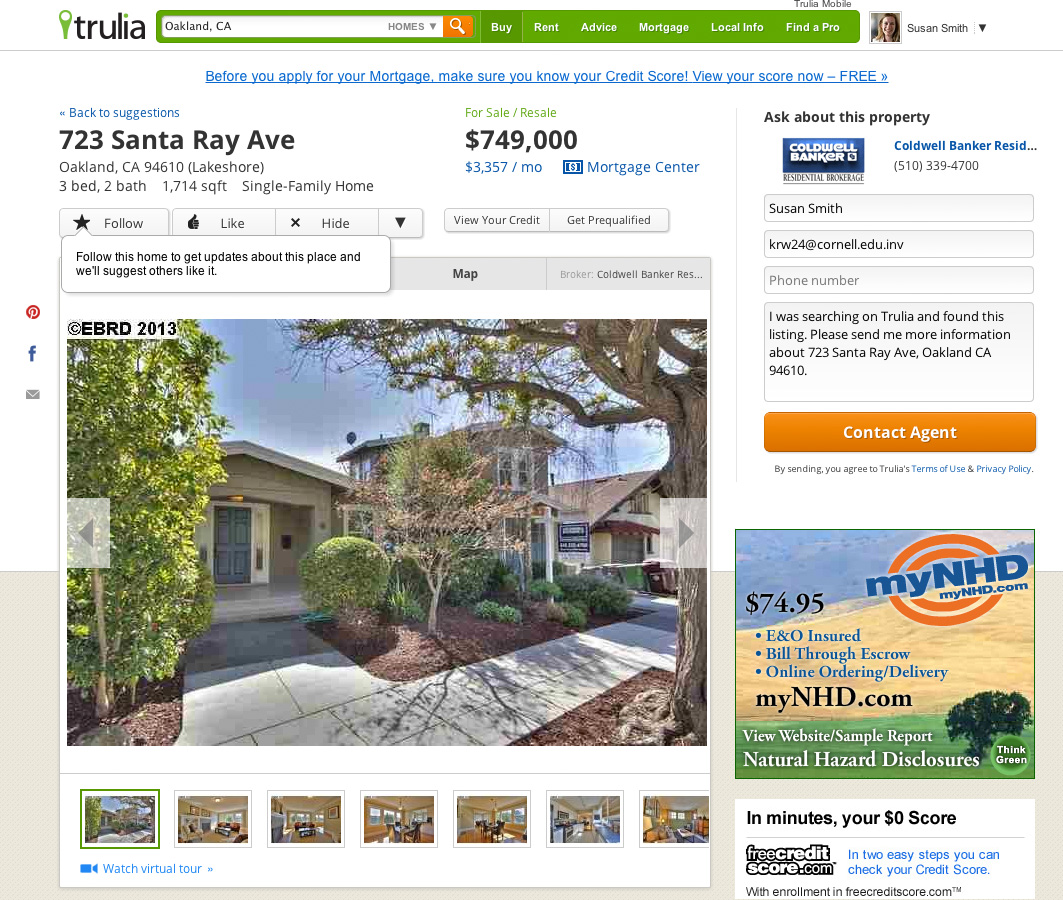 Trulia Suggests Launches for Smarter Home Discovery Bonnie Cha