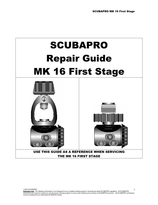 Service and Maintenance Manuals All Things Diving