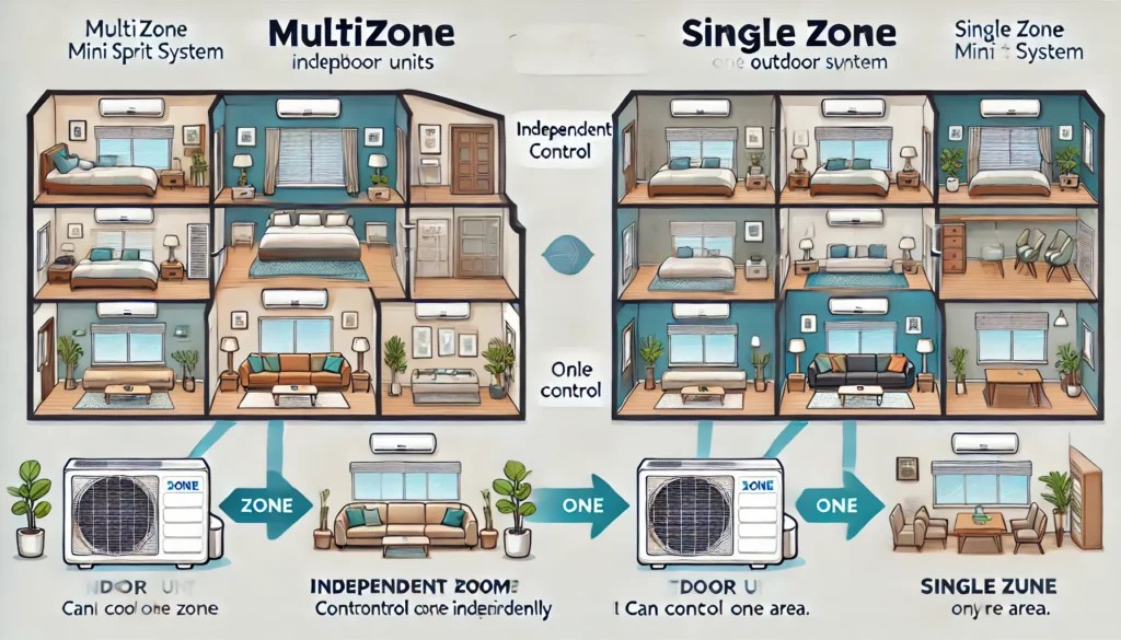 Multizone vs. Single Zone Mini Split System A Comprehensive Guide