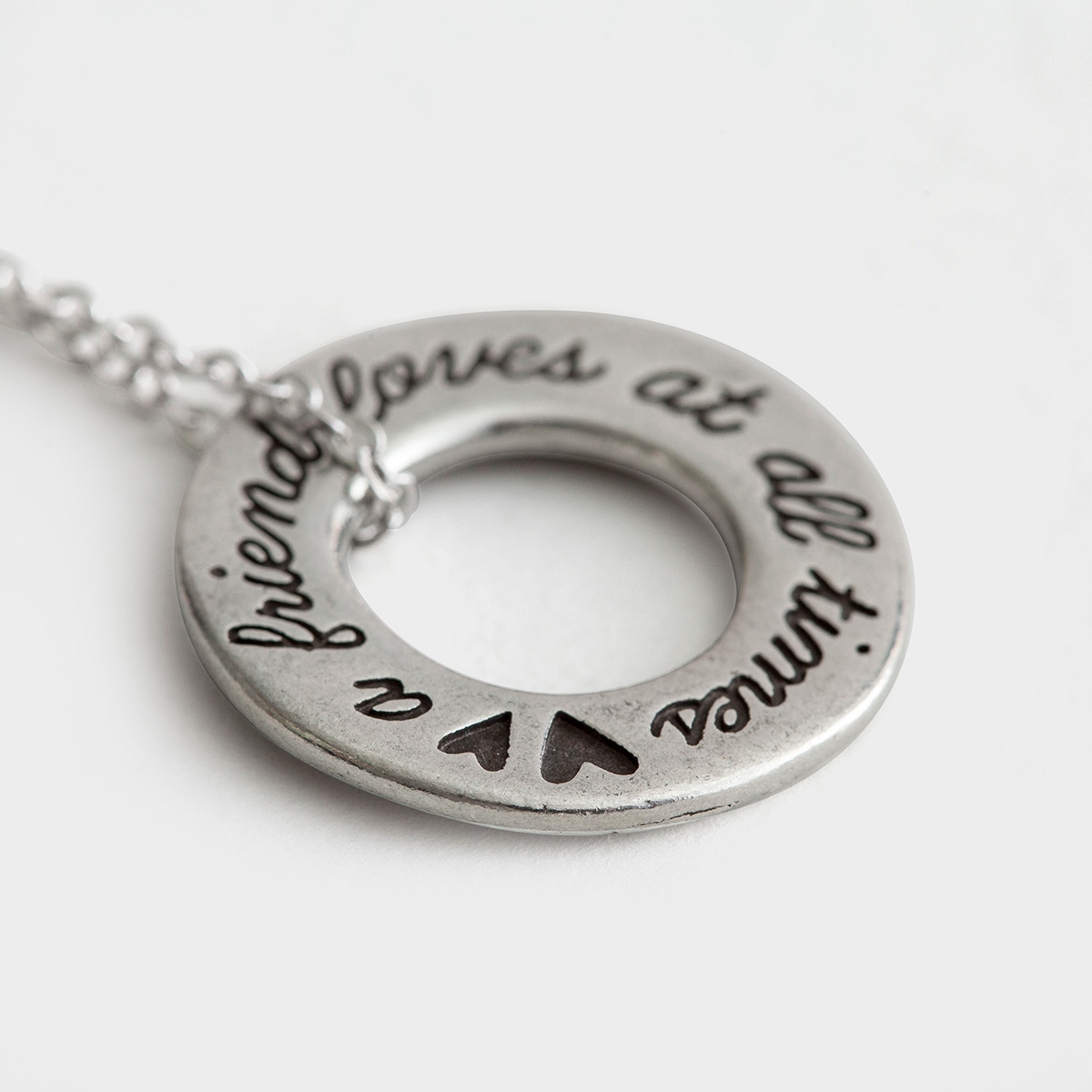 A Friend Loves at All Times Necklace & Wall Art Gift Set all