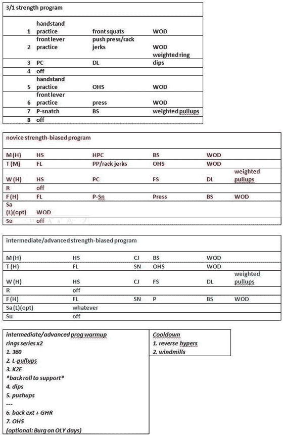 Hybrid Strength CrossFit Gymnastics Oly Program All Things Gym
