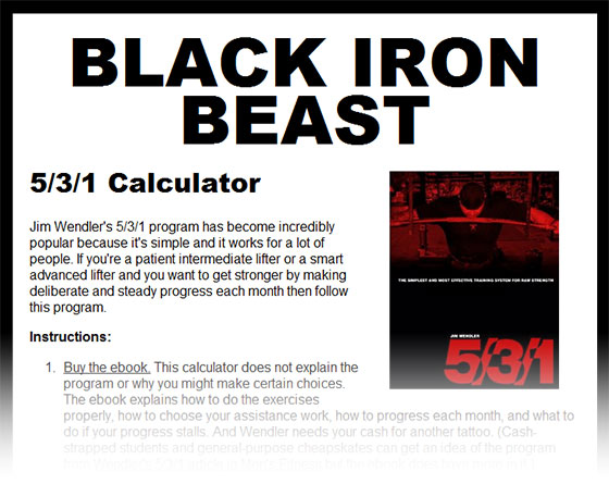 Another 531 generator All Things Gym
