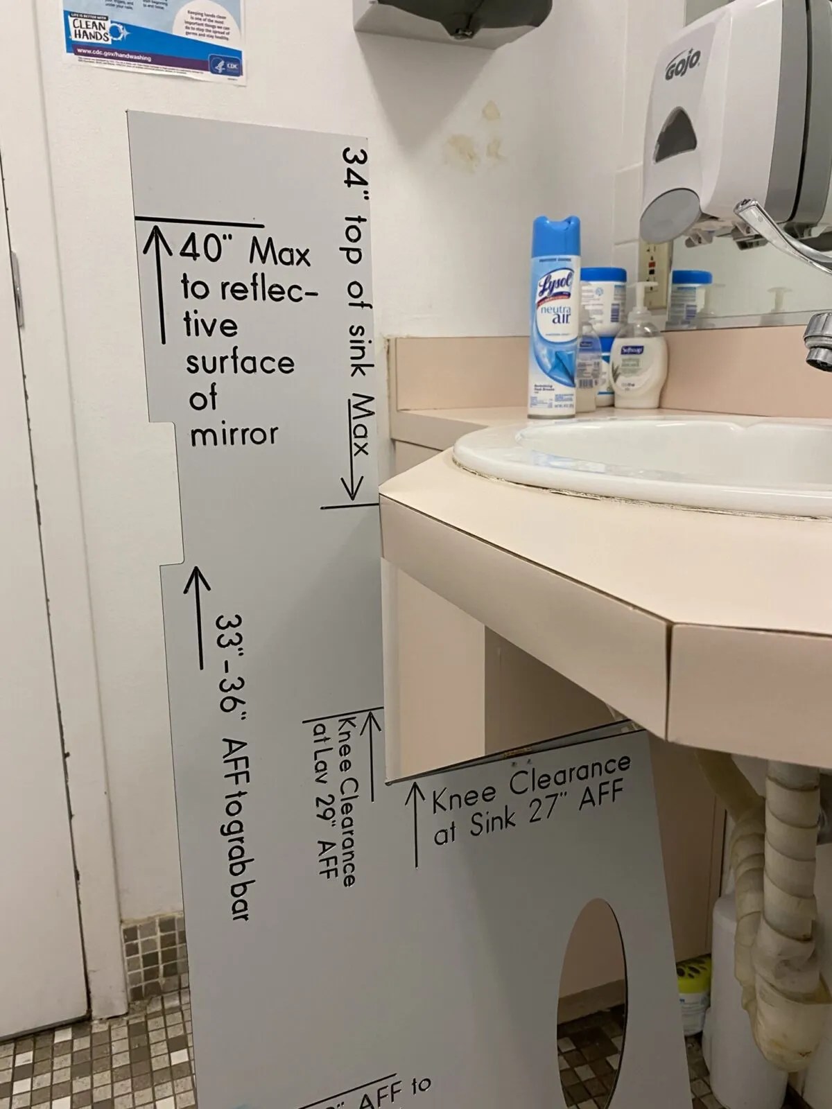 ADA Knee Clearance Template Save Time & Money All Things Inspector