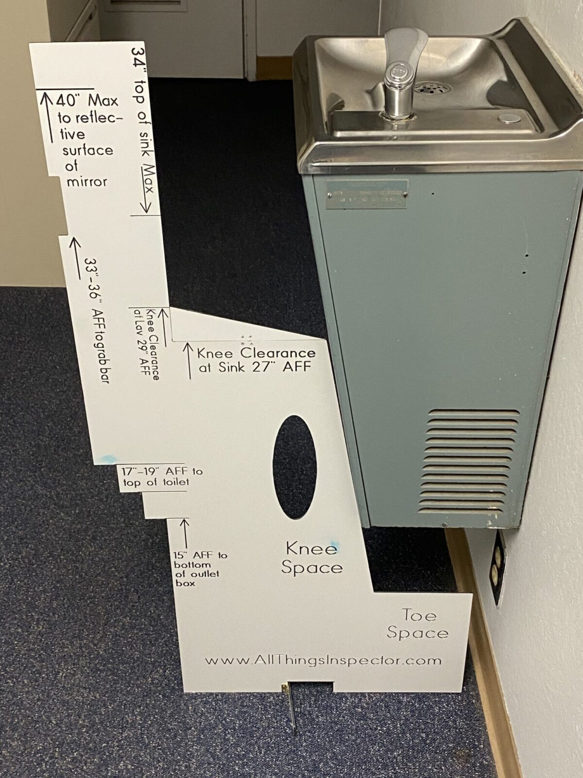 ADA Knee Clearance Template Save Time & Money All Things Inspector