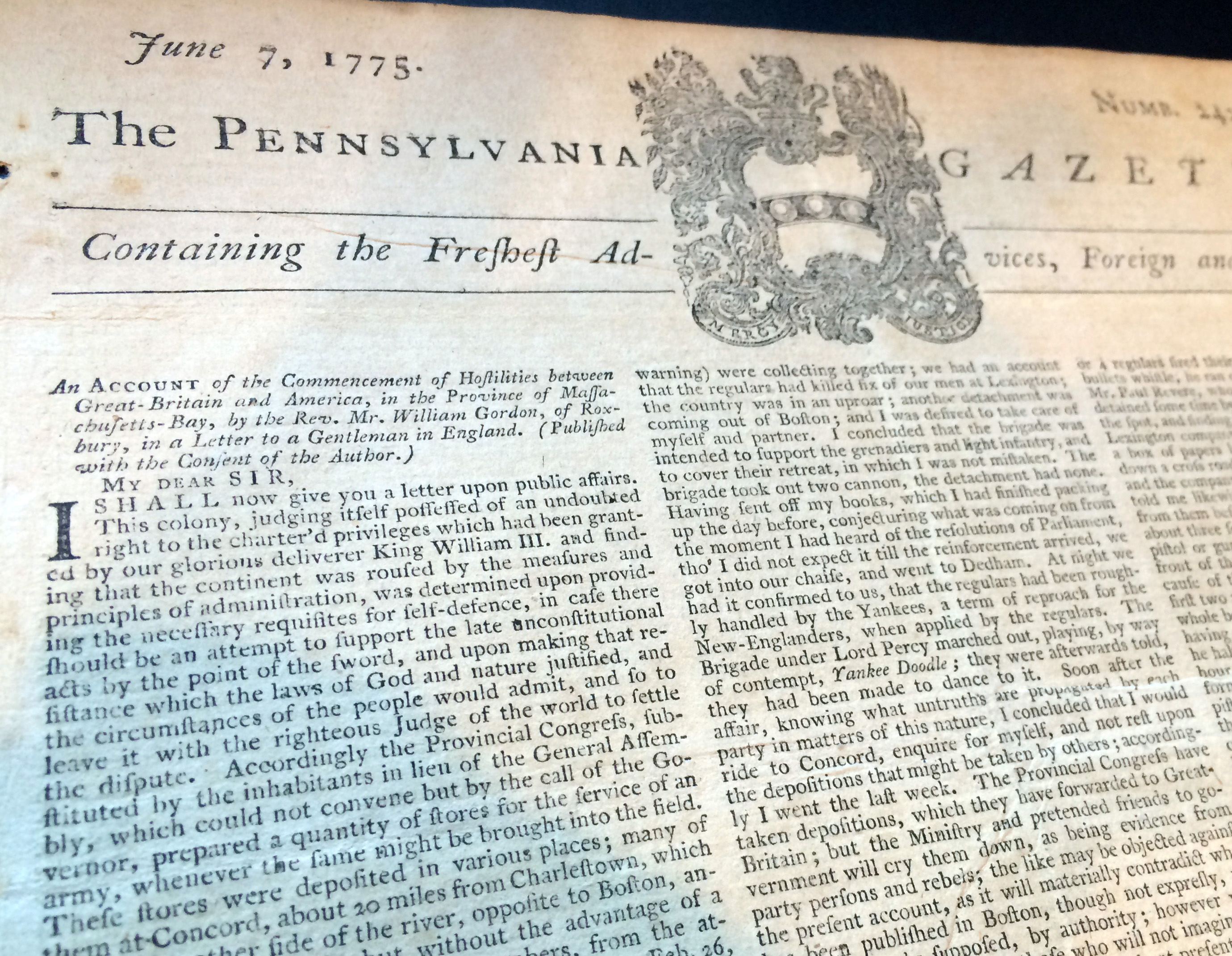 How Paul Revere’s Ride was Published and Censored in 1775 Journal of