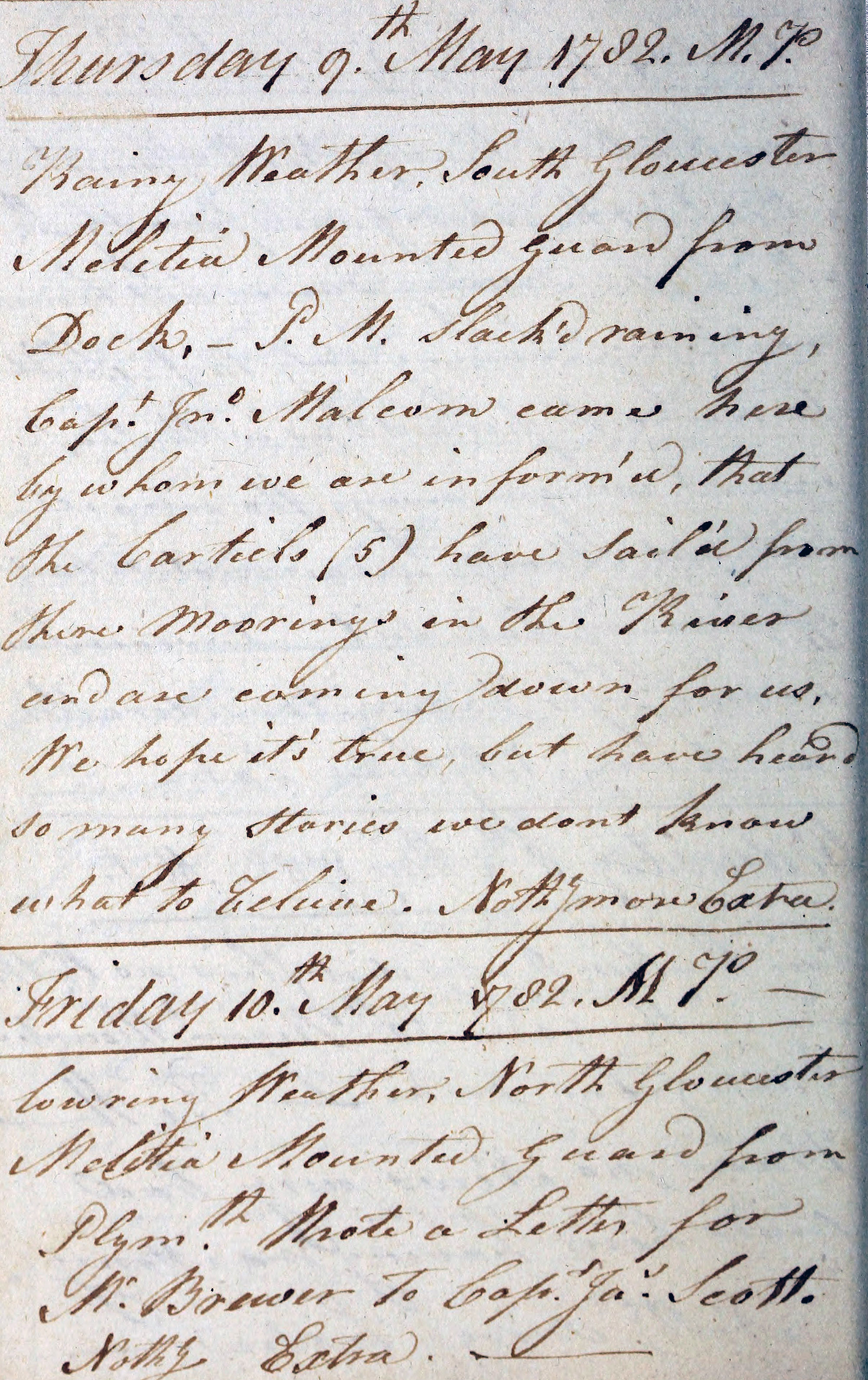 diary entry Journal of the American Revolution