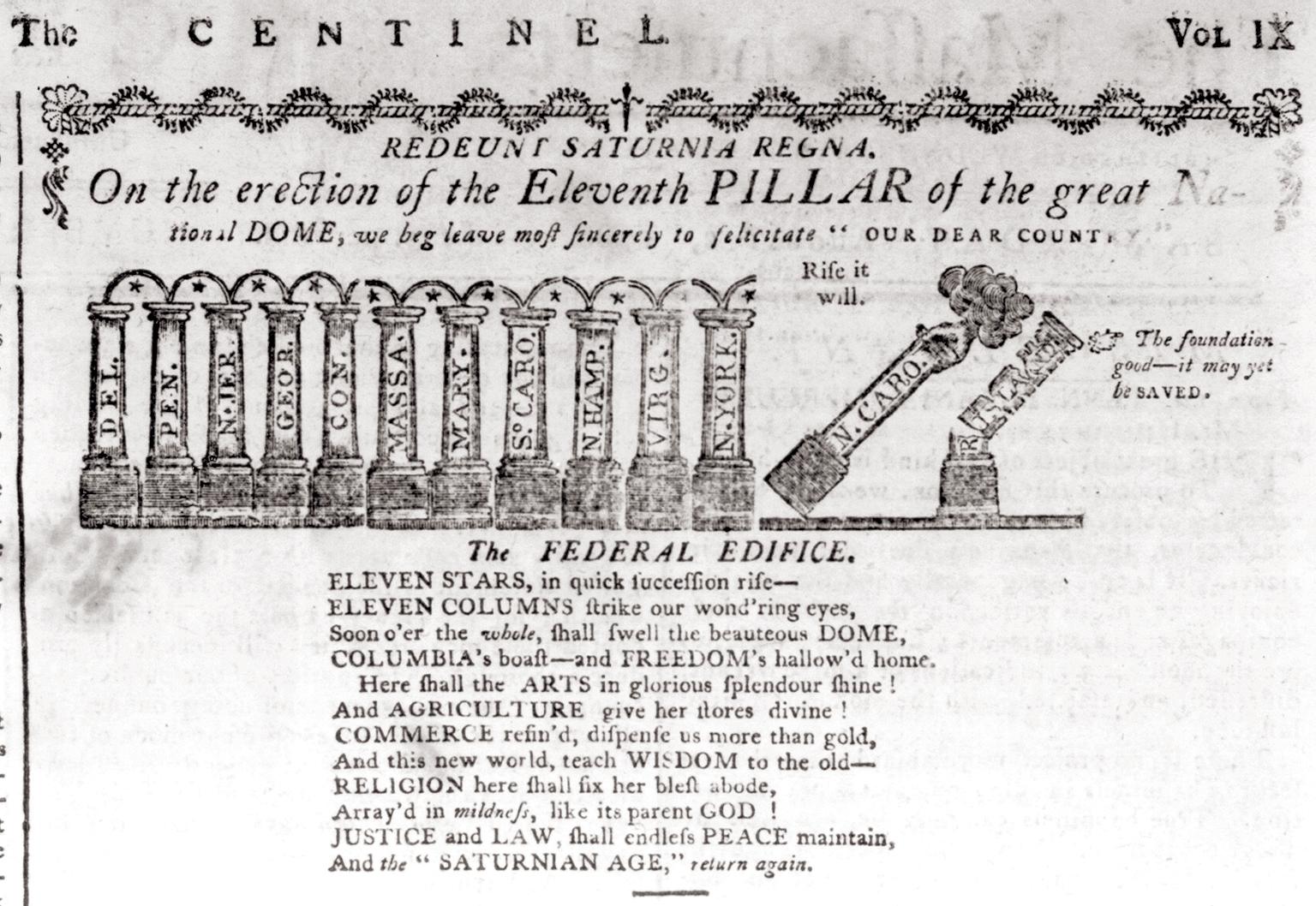 The Admission of North Carolina and Rhode Island into the Union