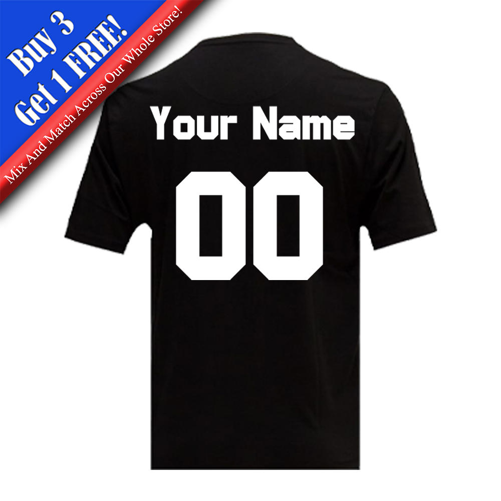 Personalised Men's Football TShirt, Various Sizes and Colours