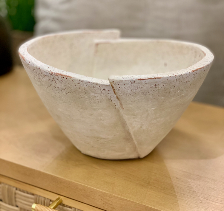 Studio Mcgee Decorative Sculptural Geometric Folded Bowl Cream/ TARGET