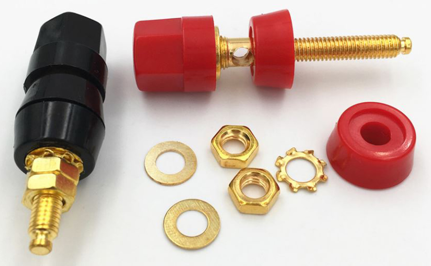 Pair Large 4mm Gold Speaker Binding Post | All Top Notch