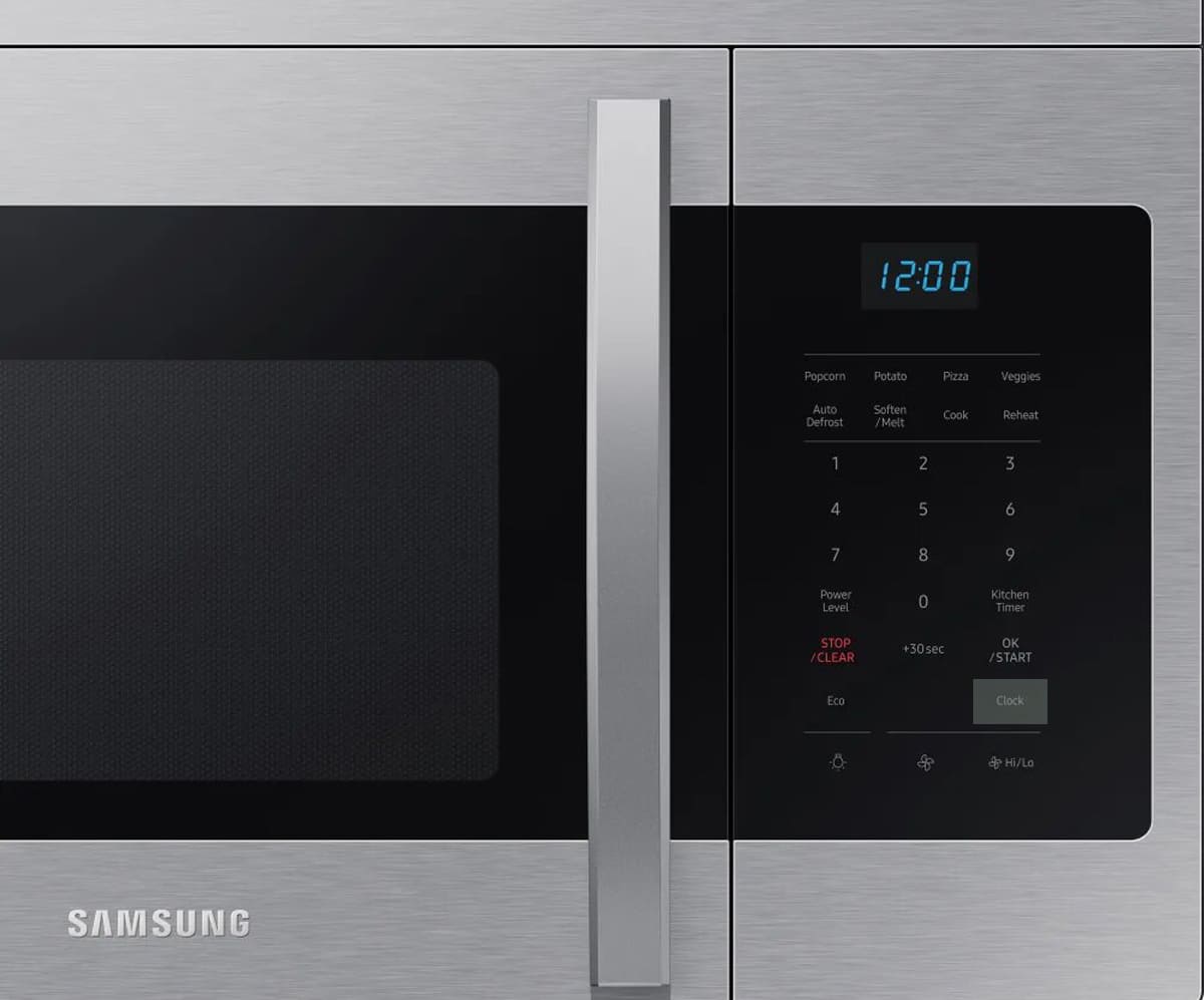 How to use and set up clock in Samsung microwave