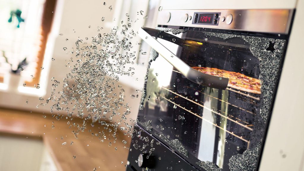 Under what conditions can an oven explode