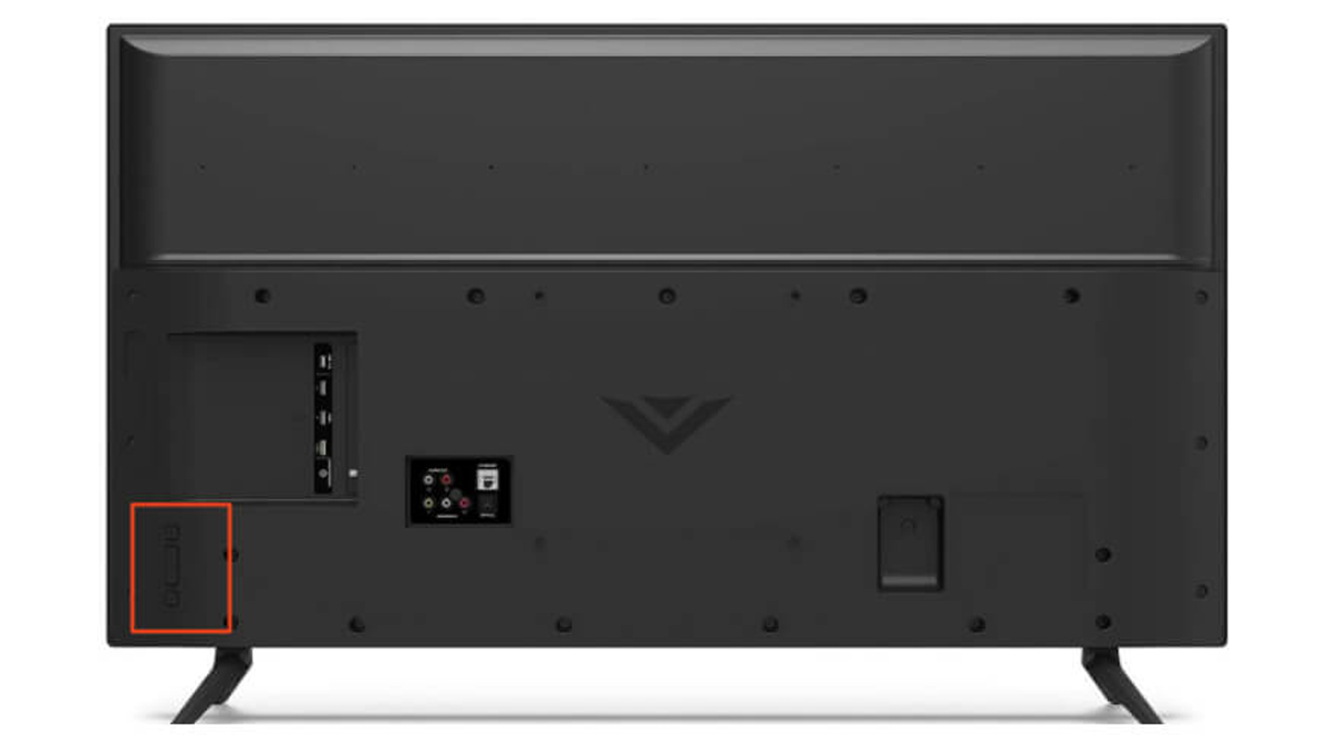 How to find the power button on Vizio TV