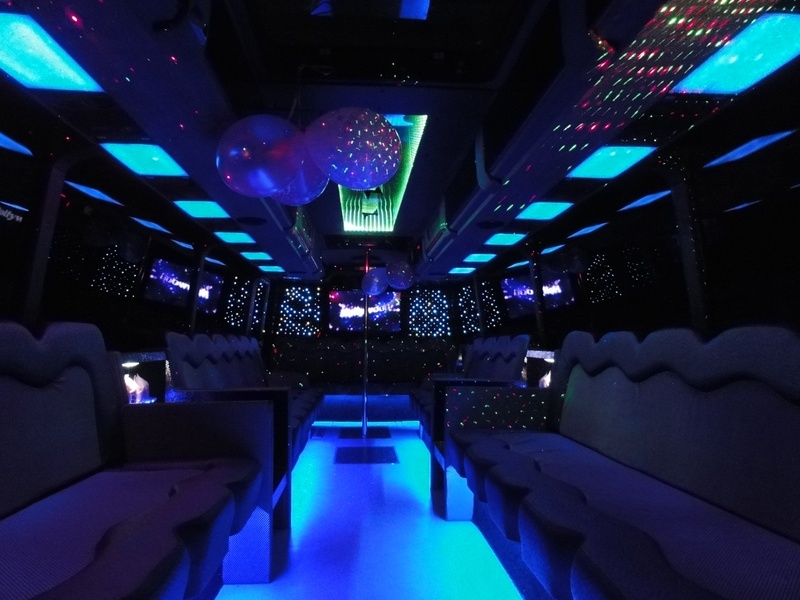 MCI Coach Limo Party Bus (40 passenger) White Allure Limo