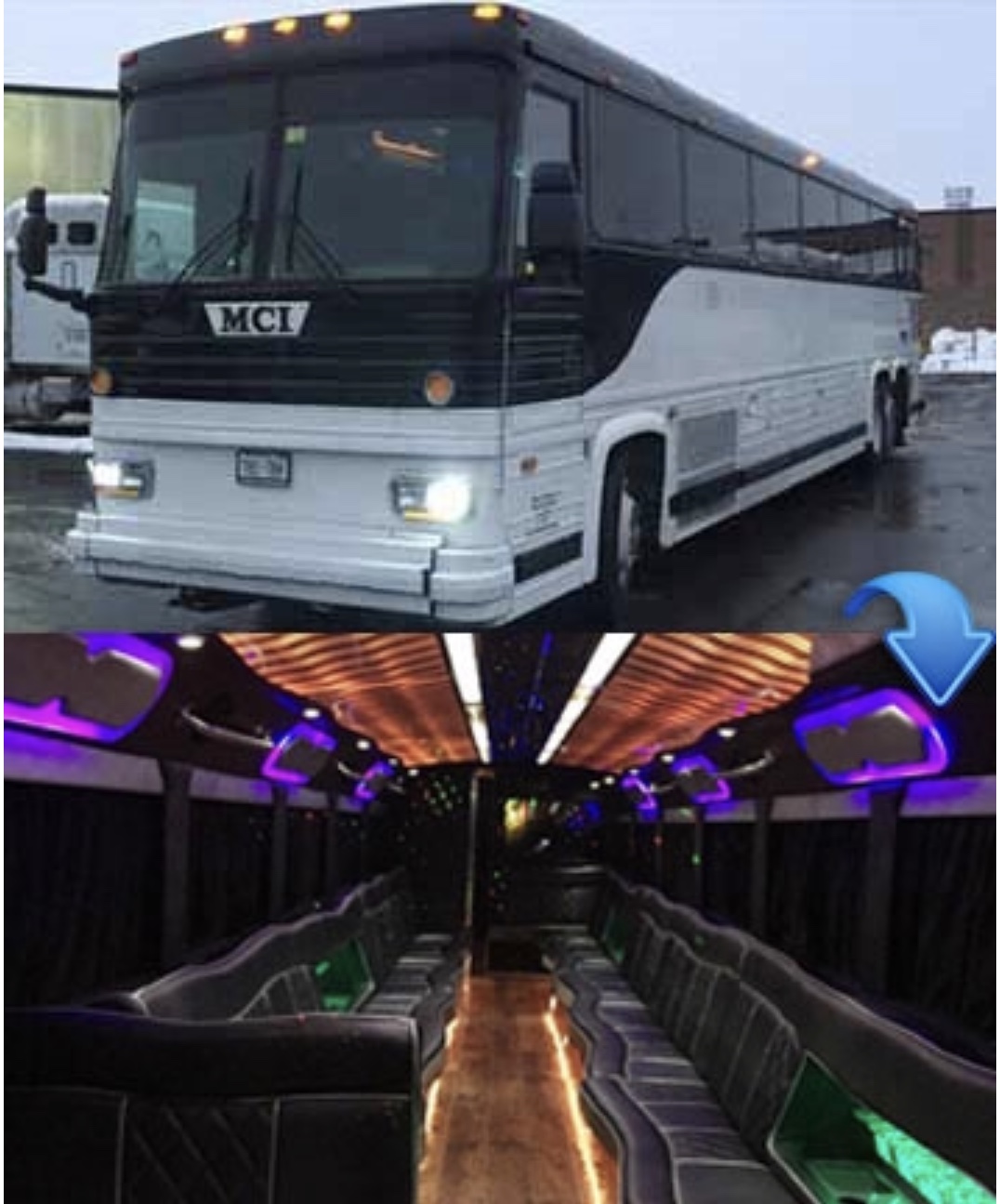 4850 PASSENGER COACH MCI TUXEDO LIMO PARTY BUS Allure Limo