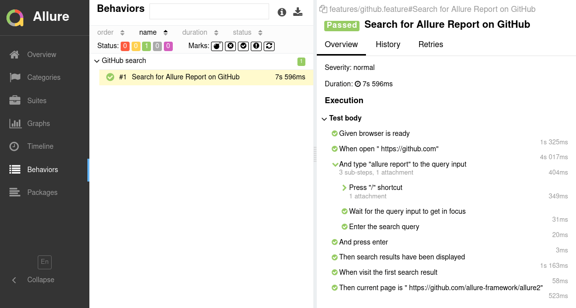Allure Report Docs CucumberJVM
