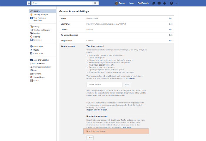Log into Facebook