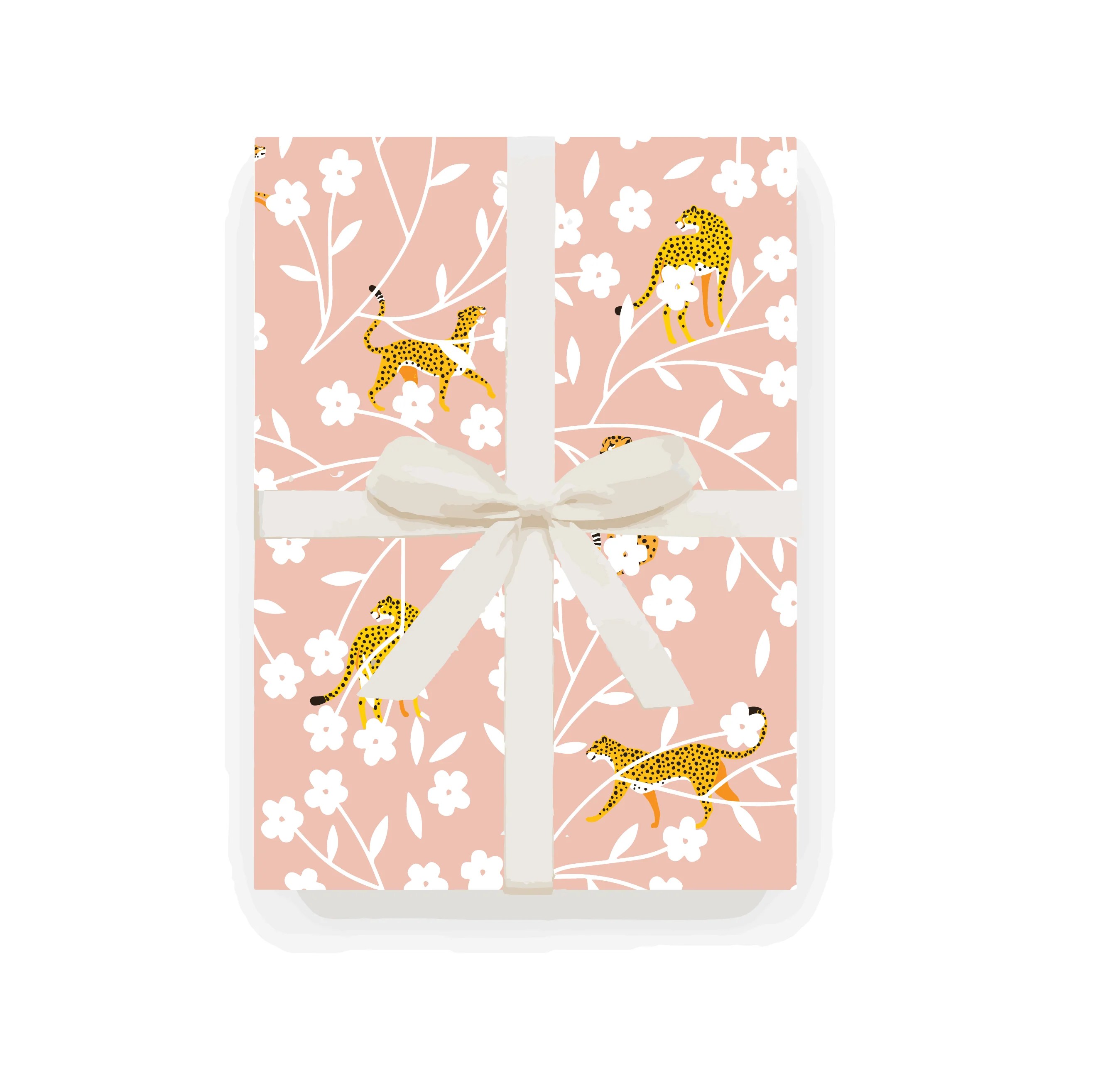 Wrapping Paper Cheetahs & Cherry Blossoms All Very Goods
