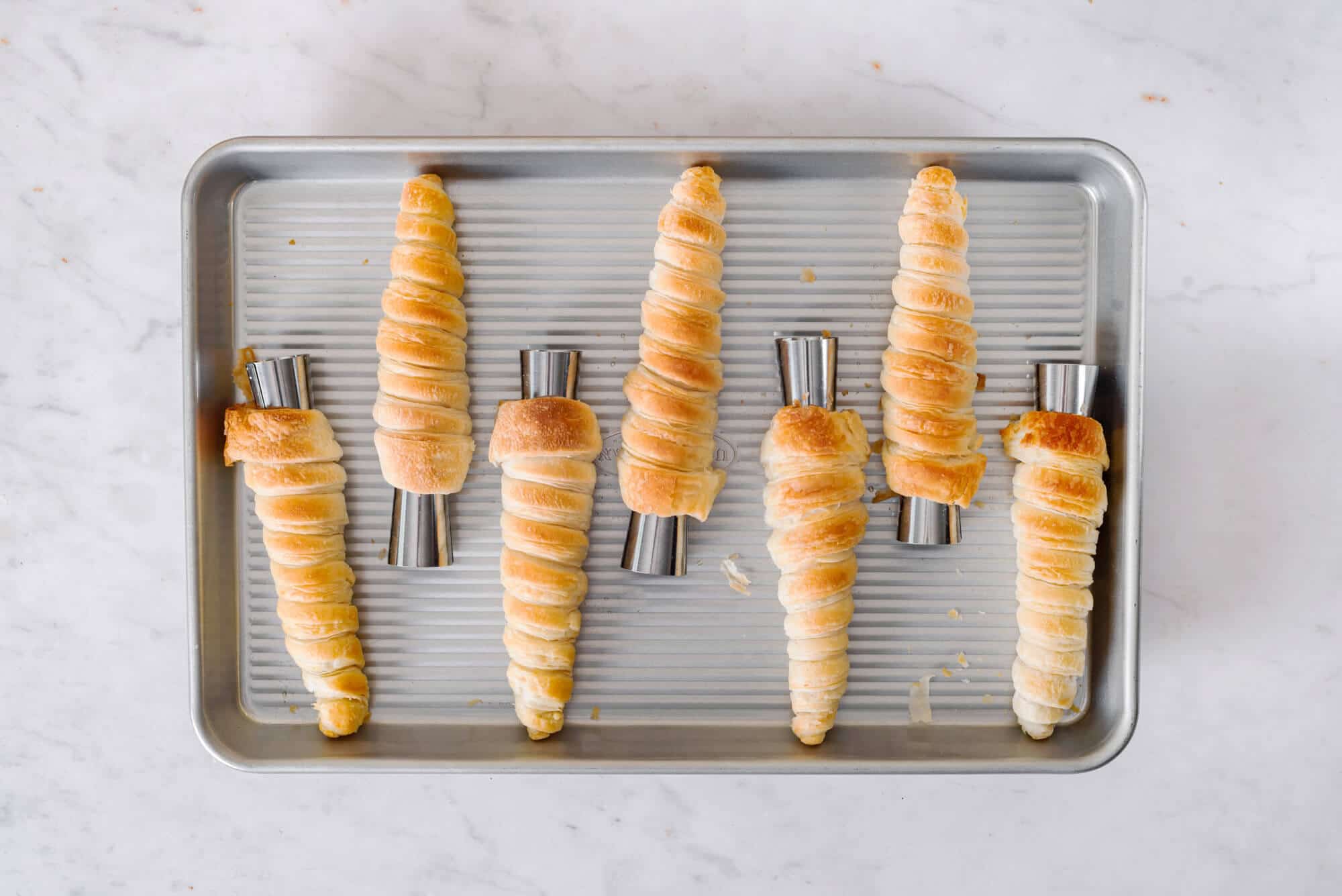 Puff Pastry Cones with Cream All We Eat
