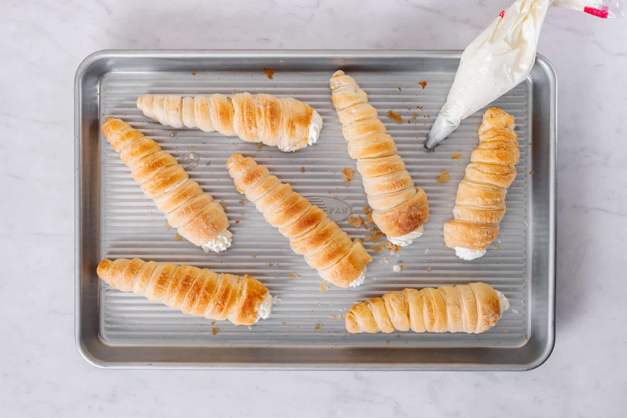 Puff Pastry Cones with Cream All We Eat