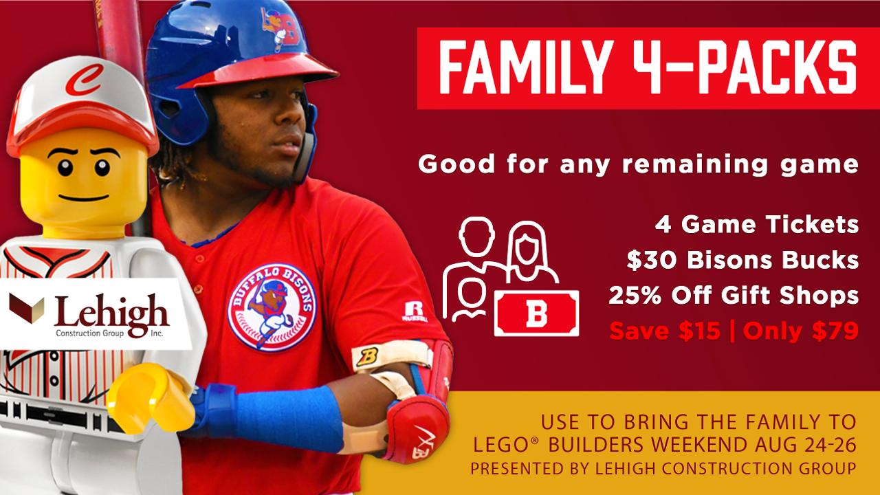 Family 4Packs still available for all remaining Bisons home games! All WNY