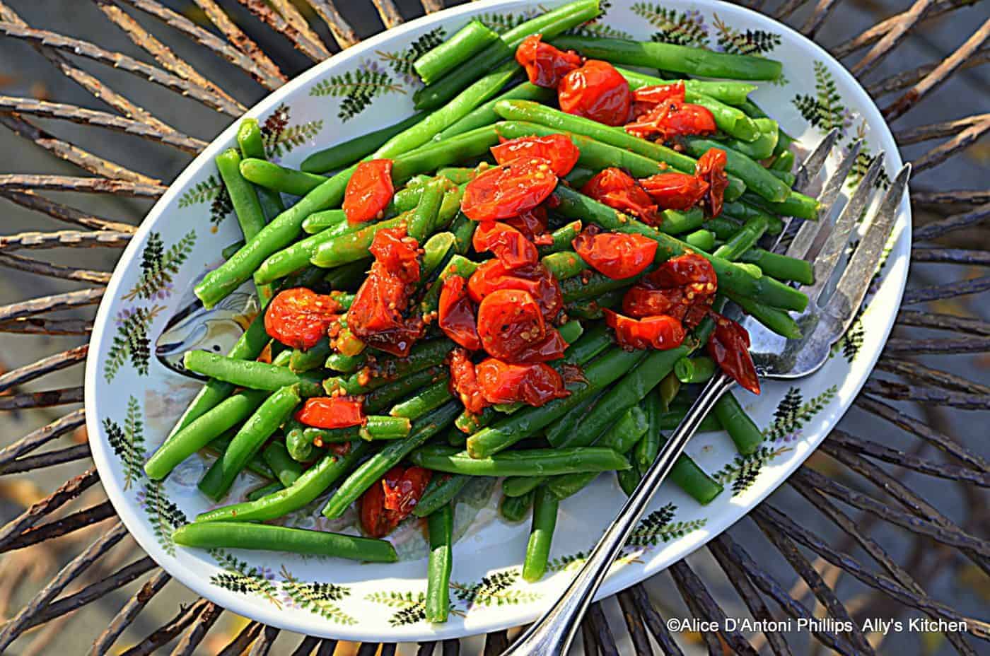 Smoked Green Beans with Roasted Cherry Tomatoes