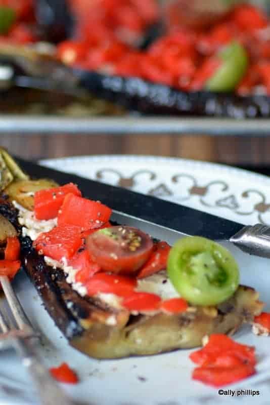 harissa eggplant & roasted red pepperseggplant recipesally's kitchen